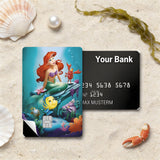 Credit Card Skin Sticker - The Little Mermaid - Ariel, Flounder And Sebastian Underwater