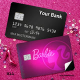 Credit Card Skin Sticker - Barbie - Pink Barbie Logo - Holographic