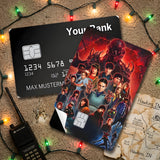Credit Card Skin Sticker - Stranger Things - Cast With Vecna - Holographic