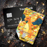 Credit Card Skin Sticker - Pokémon - Gold Charizard EX Card - Holographic