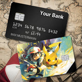 Credit Card Skin Sticker - Pokémon - Ash And Pikachu Illustration