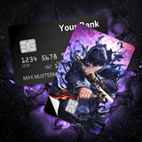 Credit Card Skin Sticker - Solo Leveling - Sung Jinwoo With Shadow Beast - Holographic