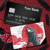 Credit Card Skin Sticker - Naruto - Itachi Uchiha With Red Sun