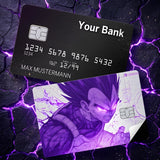 Credit Card Skin Sticker - Dragon Ball - Vegeta With Purple Energy - Holographic