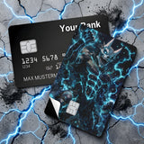 Credit Card Skin Sticker - Kaiju No. 8 - Kaiju No. 8 With Blue Lightning - Holographic