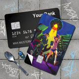 Credit Card Skin Sticker - Dandadan - Characters Looking At UFO - Holographic
