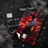 Credit Card Skin Sticker - Chainsaw Man - Chainsaw Man In Fiery Destruction - Holographic