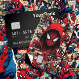Credit Card Skin Sticker - Marvel - Spider-Man Red Hooded Comic Collage