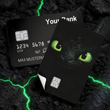 Credit Card Skin Sticker - How to Train Your Dragon - Toothless Green Eyes Close-up