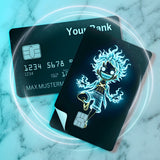 Credit Card Skin Sticker - One Piece - Luffy Gear 5 Neon Glow - Holographic
