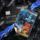 Credit Card Skin Sticker - Pokémon - Blue Flame Black Charizard - Holographic