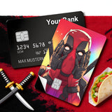 Credit Card Skin Sticker - Marvel - Surprised Deadpool Hands On Face - Holographic