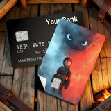 Credit Card Skin Sticker - How to Train Your Dragon - Hiccup And Toothless Fiery Sky - Holographic