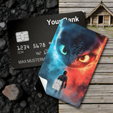 Credit Card Skin Sticker - How to Train Your Dragon - Toothless Split Face With Hiccup - Holographic
