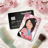 Credit Card Skin Sticker - Mulan - Mulan With Pink Cherry Blossoms