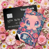 Credit Card Skin Sticker - Pokémon - Mew In Flower Garden - Holographic