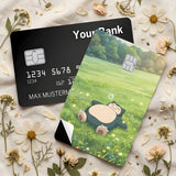 Credit Card Skin Sticker - Pokémon - Snorlax Napping In Flower Field