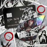 Credit Card Skin Sticker - Naruto - Itachi Manga Panels Red Eyes - Holographic