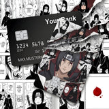 Credit Card Skin Sticker - Naruto - Itachi And Sasuke Manga Panels - Holographic