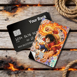 Credit Card Skin Sticker - One Piece - Luffy Fire Fist - Holographic