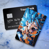 Credit Card Skin Sticker - Dragon Ball - Goku Super Saiyan Blue - Holographic