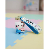 3D PVC Figure Keychain - Hello Kitty - Kitty Holding Strawberry Cake