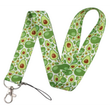 Lanyard - Avocado Pattern (Light Green Scattered Fruit)