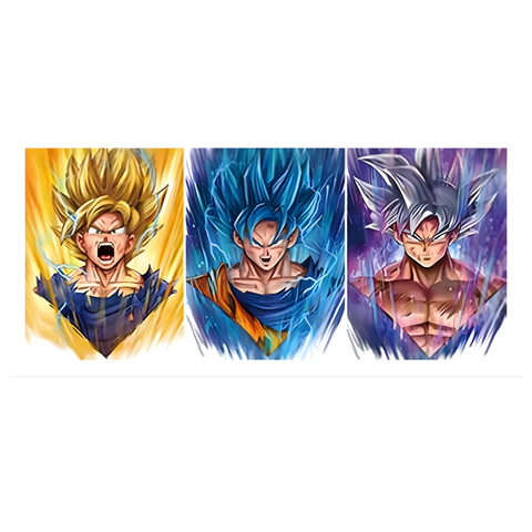 3D Lenticular Poster 12"x16" - Dragon Ball - Goku Super Saiyan Evolutions