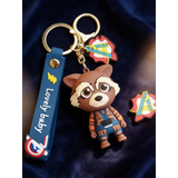 3D PVC Figure Keychain - Guardians of the Galaxy - Rocket Raccoon Jumpsuit