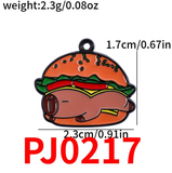 Bracelet Charm - Capybara - capybara in burger bun sandwich