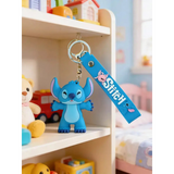 3D PVC Figure Keychain - Lilo & Stitch - Stitch Hugging
