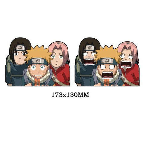 3D Lenticular Sticker - Naruto - Naruto, Sasuke & Sakura