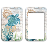 ID Card Badge Holder - Seascape with Turtle and Coral