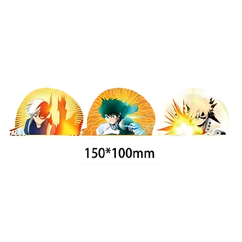 3D Lenticular Sticker - My Hero Academia - Todoroki, Midoriya & Bakugo Power Burst Action