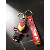 3D PVC Figure Keychain - Marvel - Chibi Iron Man Black Tracksuit
