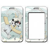 ID Card Badge Holder - Mickey & Friends - Mickey And Minnie Flying Biplane