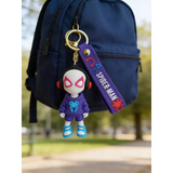 3D PVC Figure Keychain - Spider-Man - Spider-gwen Headphones Purple Hoodie