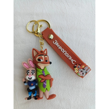 3D PVC Figure Keychain - Zootopia - Judy Police Nick Green Shirt