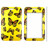 ID Card Badge Holder - Colorful Butterflies On Yellow Background