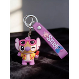3D PVC Figure Keychain - Lilo & Stitch - Angel Winking Hawaiian Shirt
