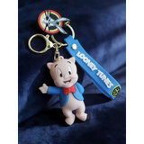 3D PVC Figure Keychain - Looney Tunes - Porky Pig And Bugs Bunny Charm