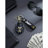 3D PVC Figure Keychain - DC Comics - Chibi Batman With Blue Eyes And Yellow Belt