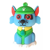 3D PVC Figure Keychain - Paw Patrol - Rocky Recycling Uniform