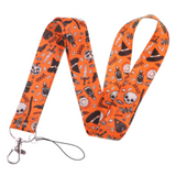 Lanyard - Halloween Witch Hat and Skull Pattern