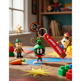3D PVC Figure Keychain - Looney Tunes - Marvin Martian Pointing