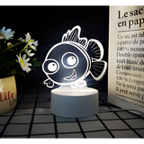 3D LED Night Light - Clownfish