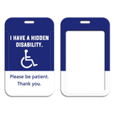 ID Card Badge Holder - Hidden Disability Awareness
