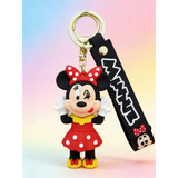 3D PVC Figure Keychain - Mickey and Friends - Minnie Mouse Winking Peace Signs