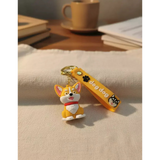 3D PVC Figure Keychain - Pets - Corgi Sitting Red Collar