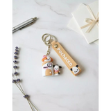 3D PVC Figure Keychain - Sanrio - Charmmy Kitty Pochacco Doghouse